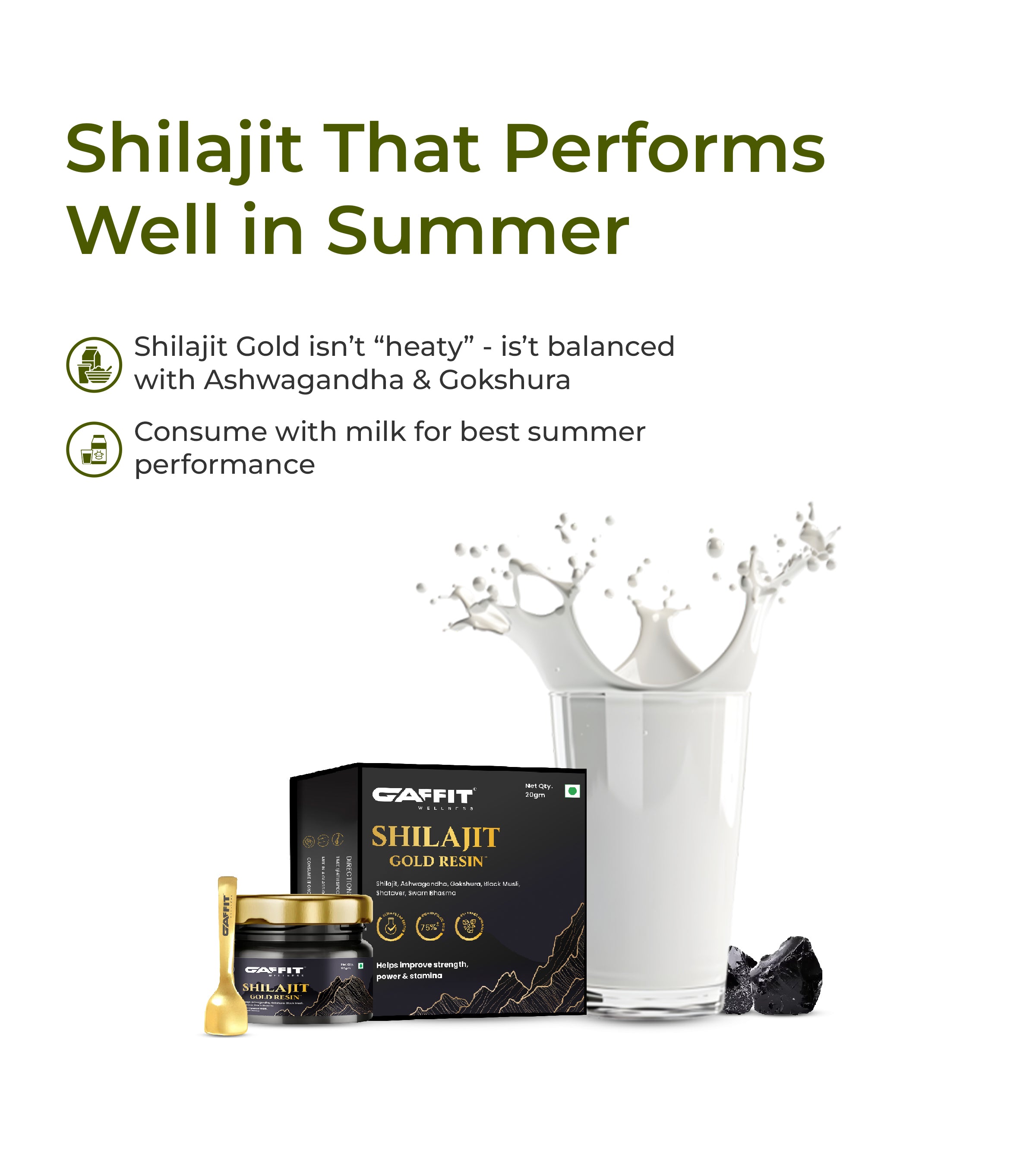 Pure Himalayan Shilajit Gold Resin - 75%+ Fulvic Acid for Strength, Energy & Vitality