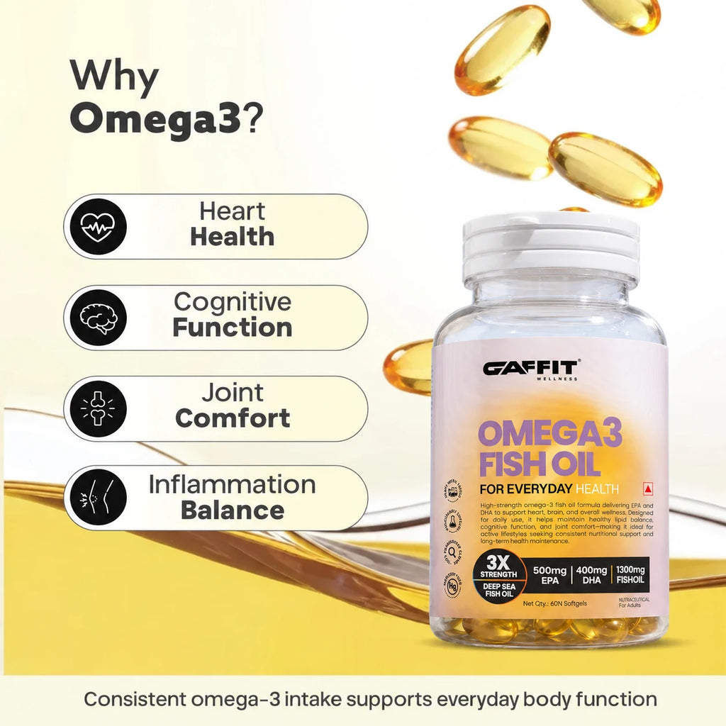 GAFFIT Omega-3 Fish Oil – High-Strength EPA & DHA for Heart, Brain & Joint Health