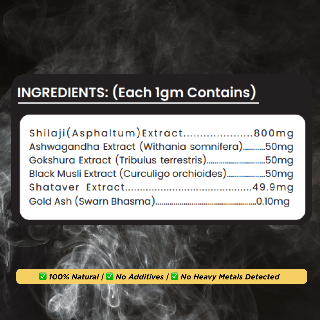 Pure Himalayan Shilajit Gold Resin - 75%+ Fulvic Acid for Strength, Energy & Vitality