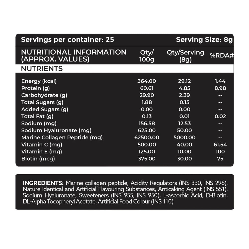 Marine Collagen – 5000mg Marine Collagen Peptides with Hyaluronic Acid & Essential Vitamins