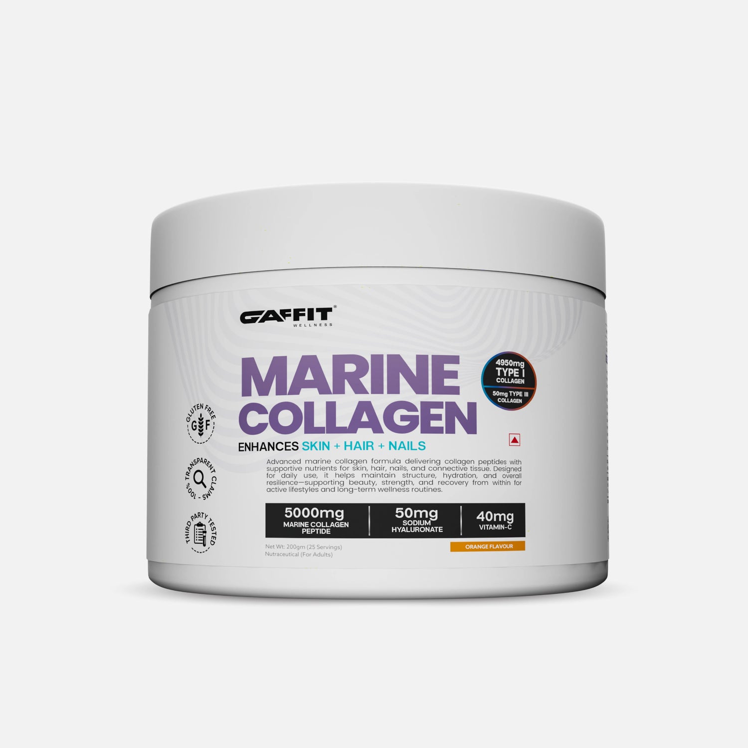 Marine Collagen – 5000mg Marine Collagen Peptides with Hyaluronic Acid & Essential Vitamins
