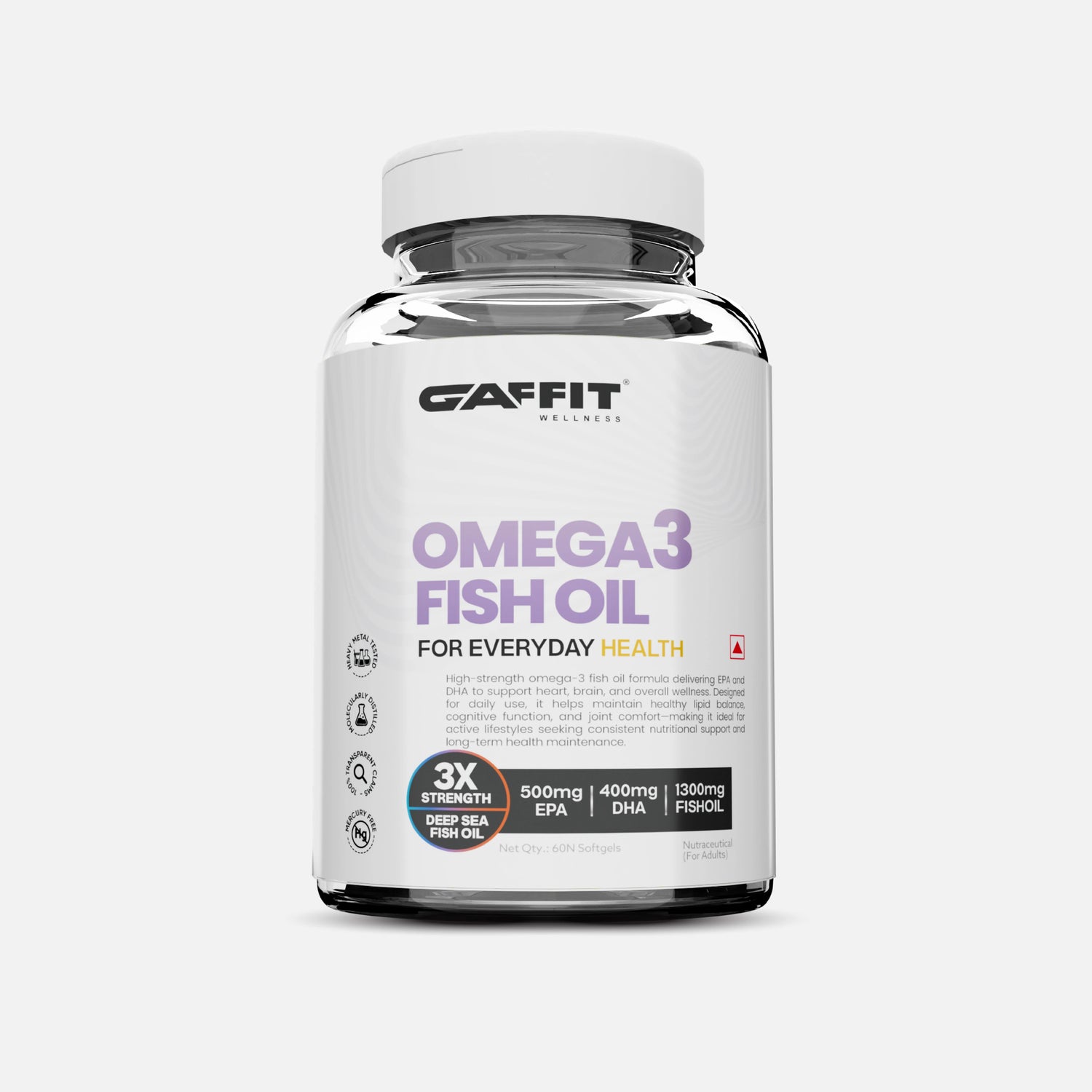 GAFFIT Omega-3 Fish Oil – High-Strength EPA & DHA for Heart, Brain & Joint Health