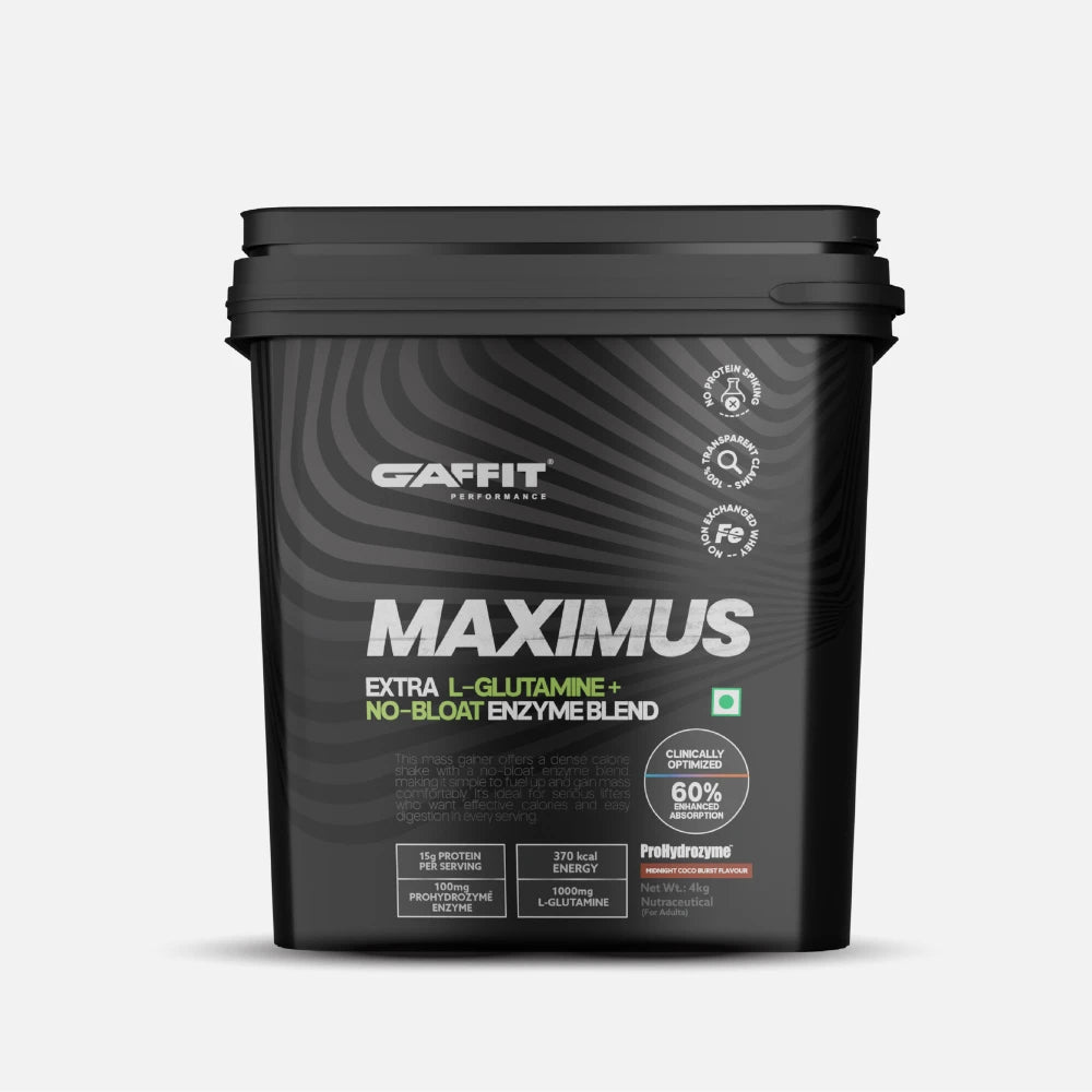 MAXIMUS Daily-Use Mass Gainer with 15g Protein, L-Glutamine & ProHydrozyme®