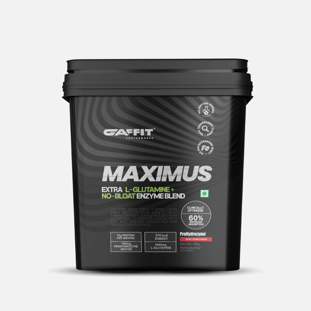 MAXIMUS Daily-Use Mass Gainer with 15g Protein, L-Glutamine & ProHydrozyme®