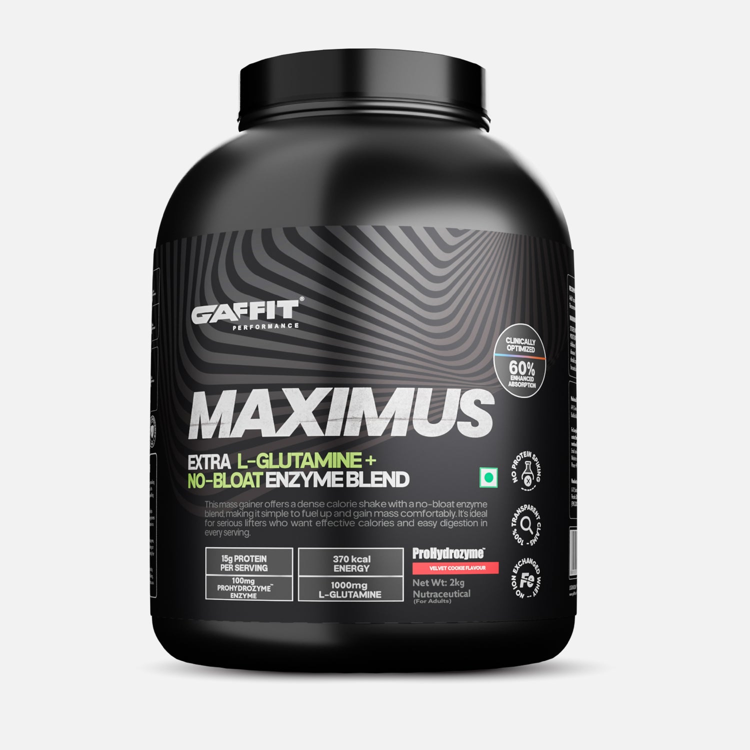 MAXIMUS Daily-Use Mass Gainer with 15g Protein, L-Glutamine & ProHydrozyme®