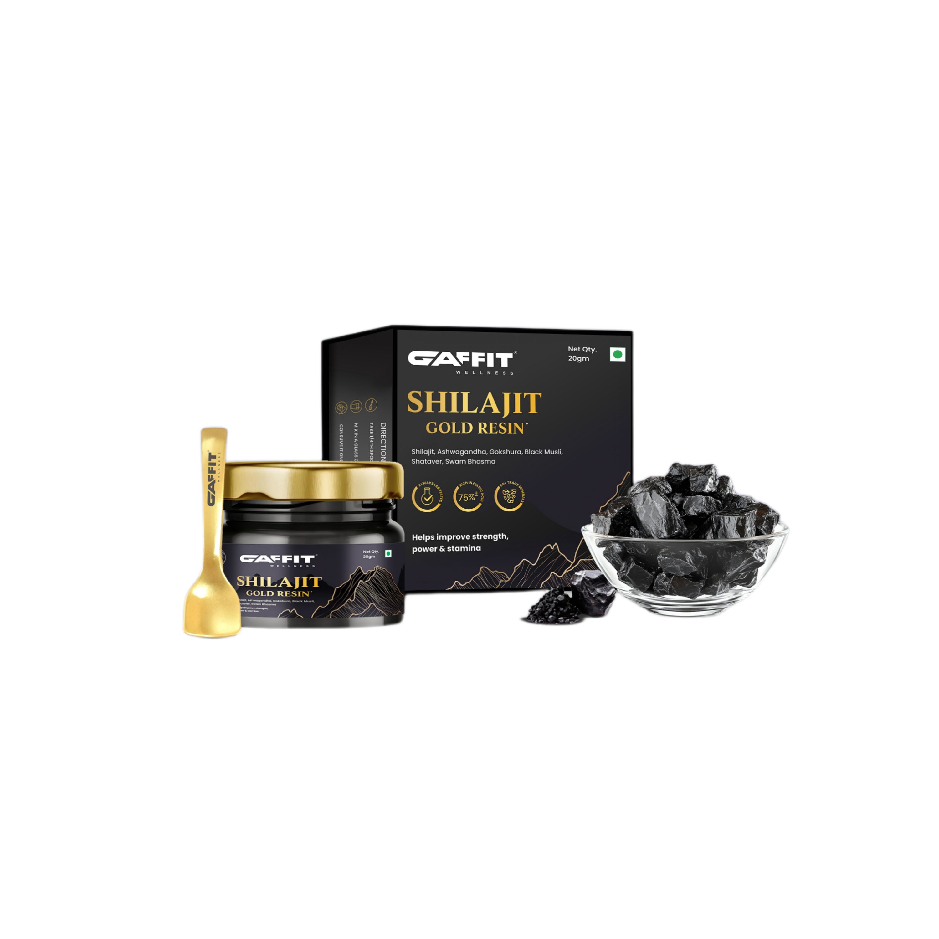 Shilajit/Shilajeet Gold Resin - 20g By Gaffit Wellness