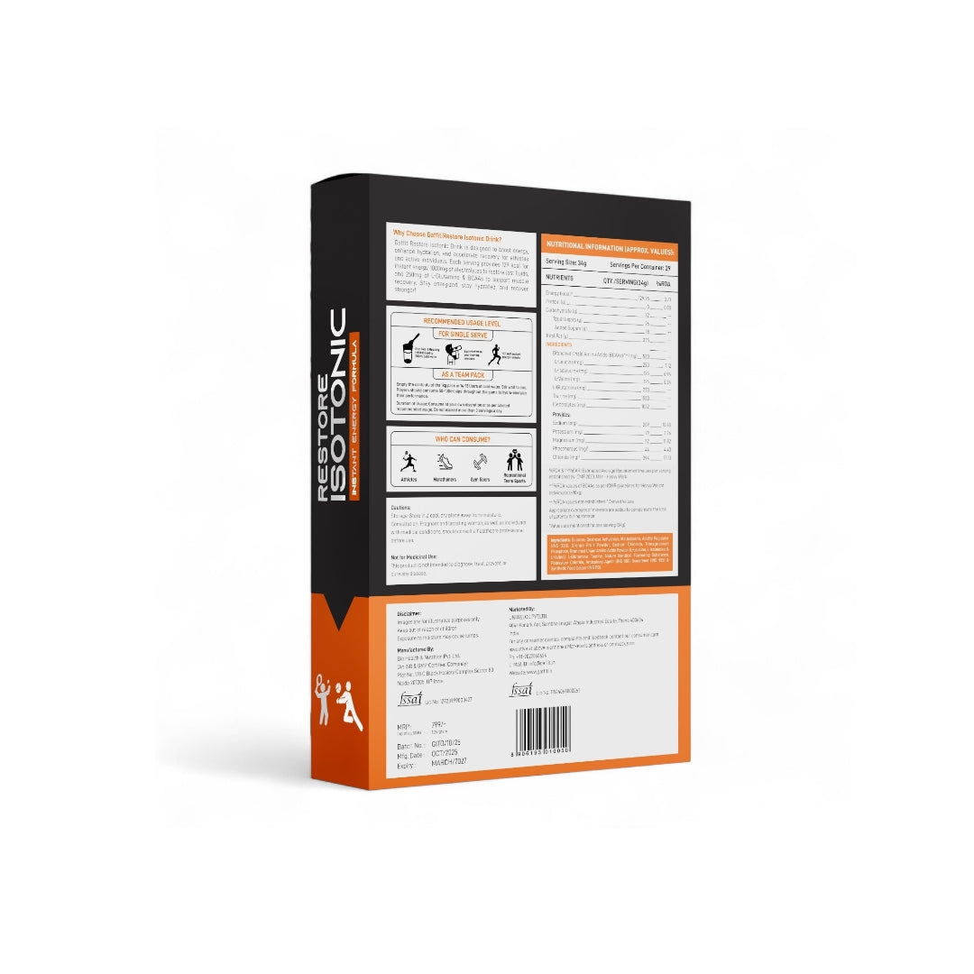 GAFFIT RESTORE ISOTONIC – INSTANT ENERGY & ELECTROLYTE FORMULA
