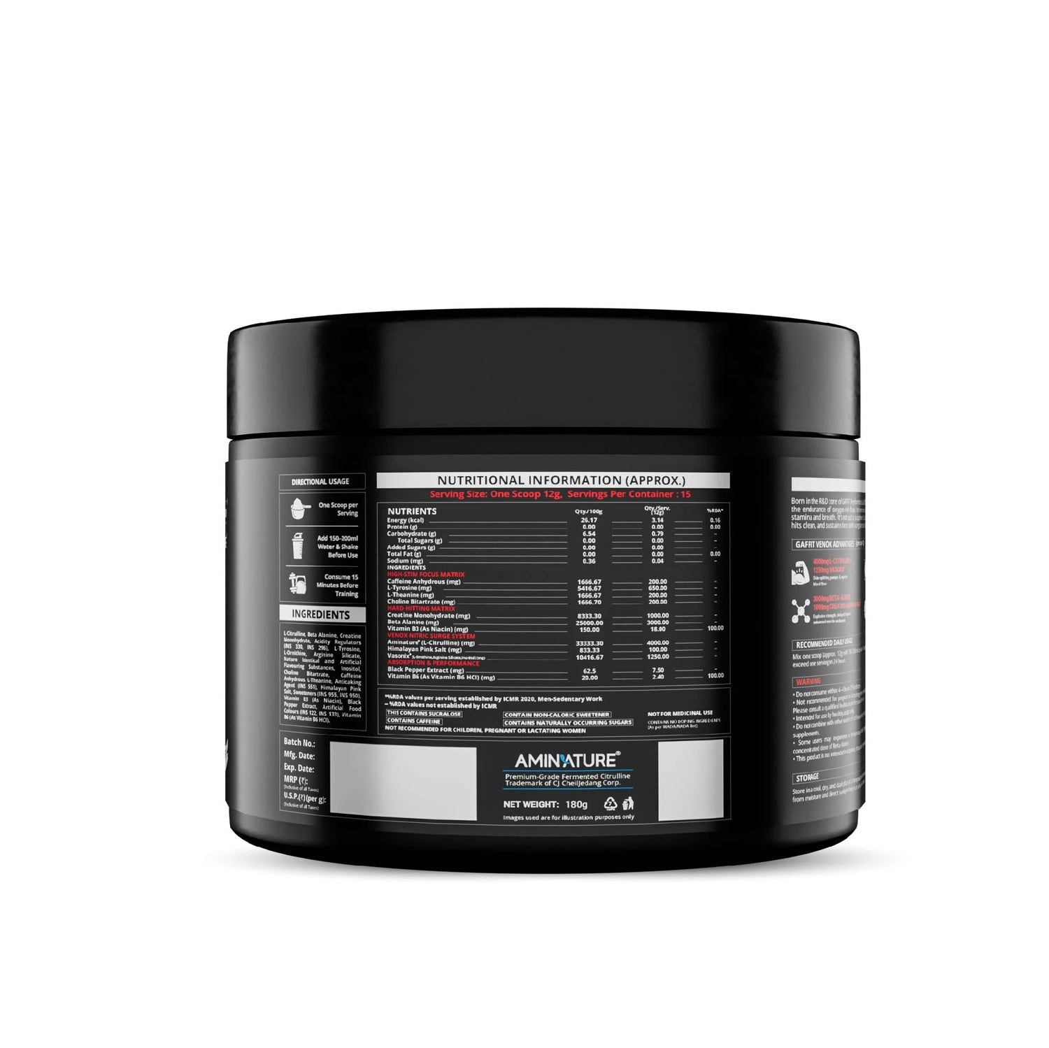 Venox Pre-Workout with Aminature® L-Citrulline & Vasonix®
