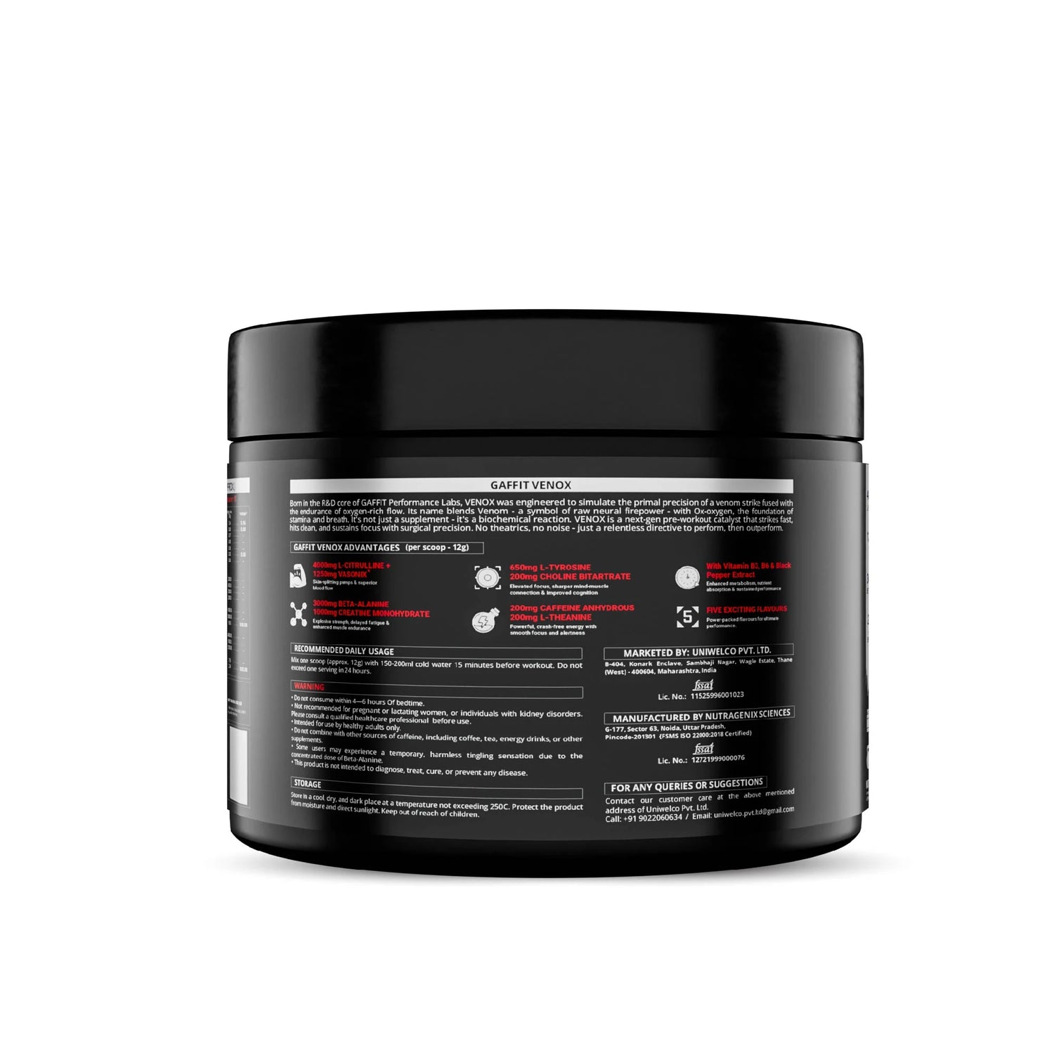 Venox Pre-Workout with Aminature® L-Citrulline & Vasonix®